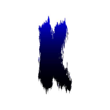 Beyaz arkaplanda yalıtılmış kenarlı Grunge harfi.