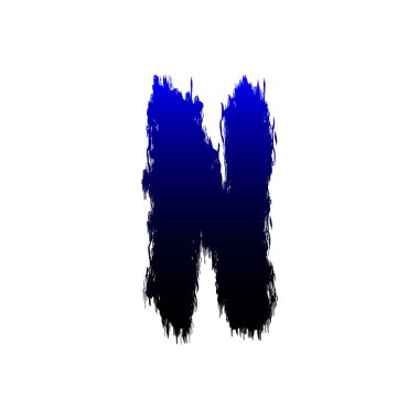 Beyaz arkaplanda yalıtılmış kenarlı Grunge harfi.