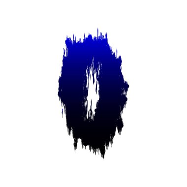 Beyaz arkaplanda yalıtılmış kenarlı Grunge harfi.