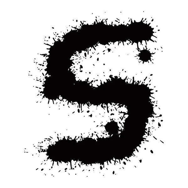 白地に孤立した黒インクの文字 手描きベクトルレタリング — ストックベクタ