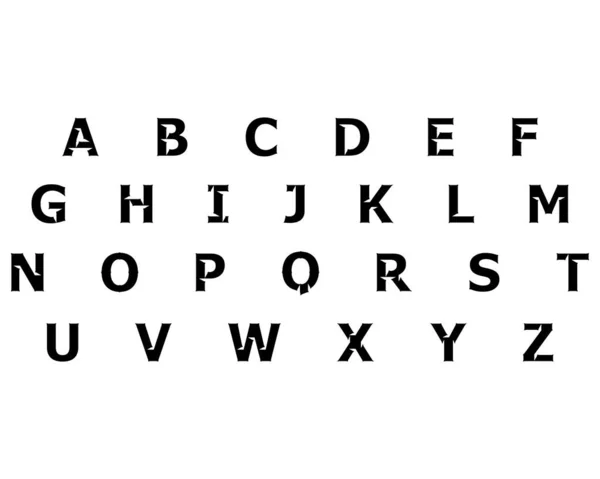 Alphabet Décoratif Vectoriel Isolé Sur Fond Blanc — Image vectorielle