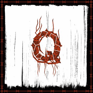 Rusty Metal tarzı harf. Vektör harfler..