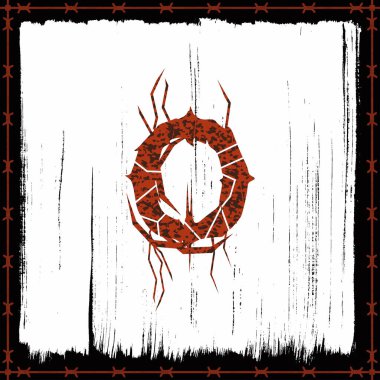 Rusty Metal tarzı harf. Vektör harfler..