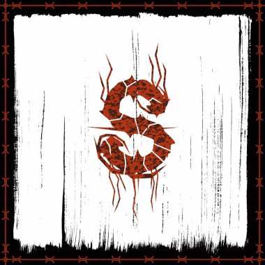 Rusty Metal tarzı harf. Vektör harfler..