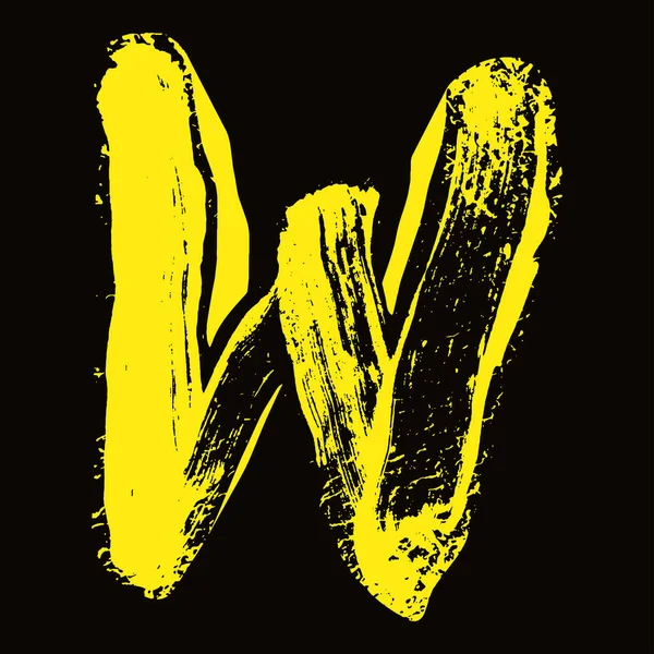黒の背景に手描きの黄色の文字 — ストックベクタ