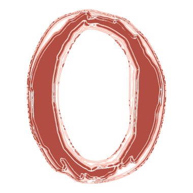 Dekoratif vektör harfi. Sanat yazı tipi.