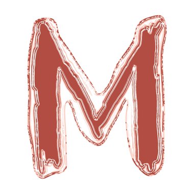 Dekoratif vektör harfi. Sanat yazı tipi.