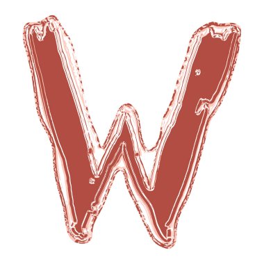 Dekoratif vektör harfi. Sanat yazı tipi.