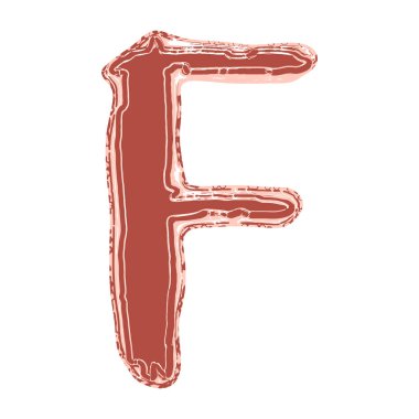 Dekoratif vektör harfi. Sanat yazı tipi.