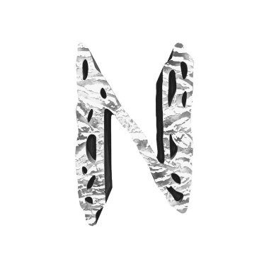 Deliklerle dolu sıkıntılı bir mektup. Sanat yazı tipi..