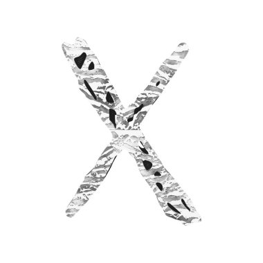 Deliklerle dolu sıkıntılı bir mektup. Sanat yazı tipi..