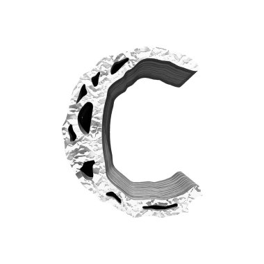 Deliklerle dolu sıkıntılı bir mektup. Sanat yazı tipi..