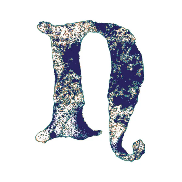 旧的磨擦马戏团字母 艺术字体 — 图库矢量图片