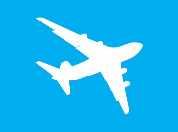 Samolot Niebie Ilustracja Wektora — Wektor stockowy