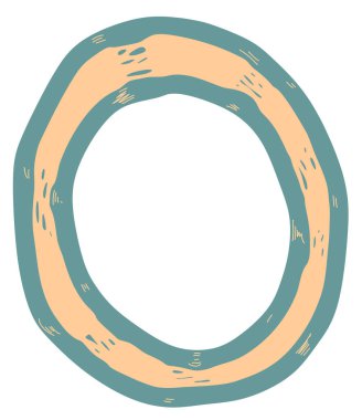 Gerilmiş vektör harfi. Sanat yazı tipi.