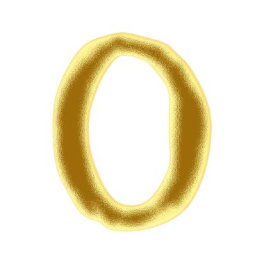 Altın külçe harf. Sanat yazı tipi..