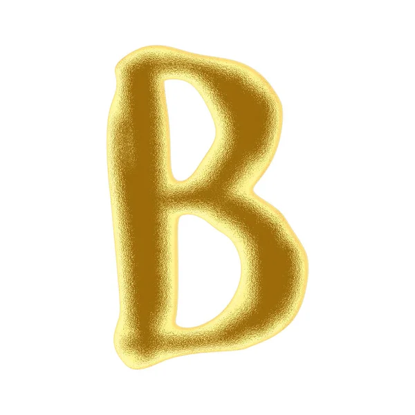 Gold Bullion Letter Art Font — Stock Photo, Image