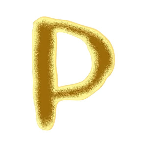 Gold Bullion Letter Art Font — Stock Photo, Image