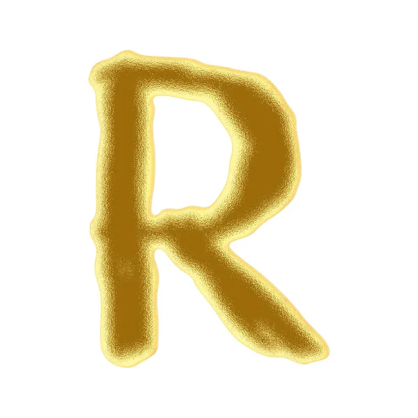 Gold Bullion Letter Art Lettertype — Stockfoto