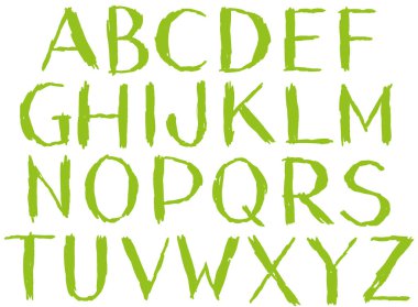 El çizimi zeytin yazı tipi.