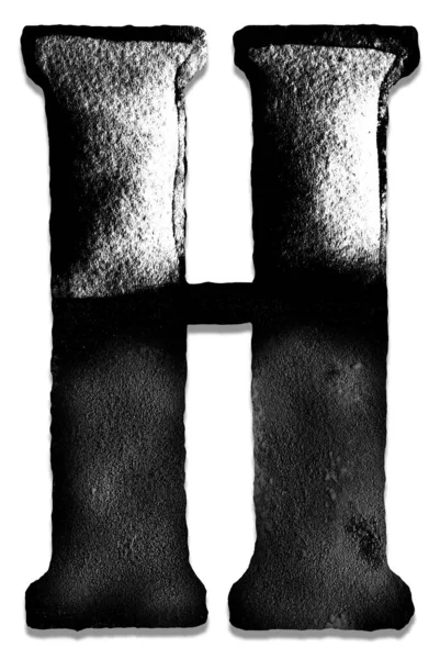 Černobílá Abeceda Hrubého Papíru — Stock fotografie