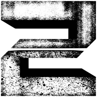 İki kademeli betondan yapılmış vektör mektubu.