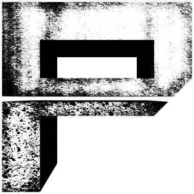 İki kademeli betondan yapılmış vektör mektubu.