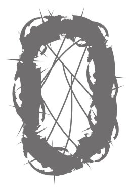 Yırtılmış vektör harfi. Sanat yazı tipi.