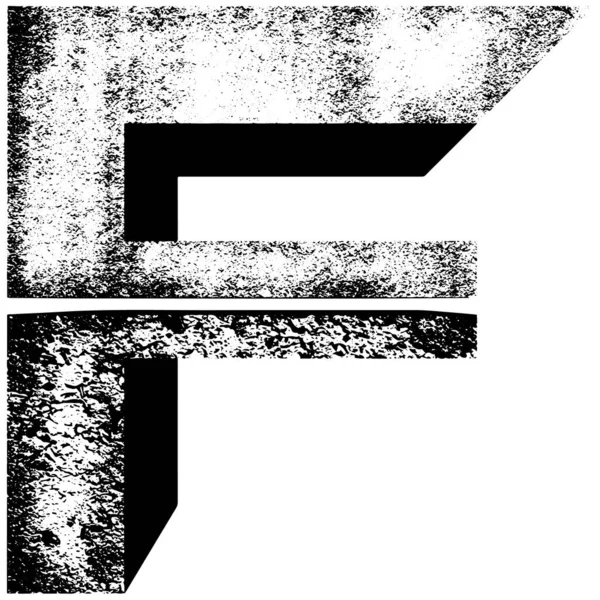 Lettre Vectorielle Faite Deux Qualités Béton — Image vectorielle