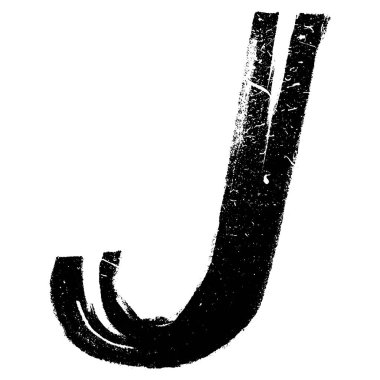 Yarı kuru fırça darbeleri. Sanat yazı tipi..