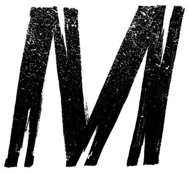 Yarı kuru fırça darbeleri. Sanat yazı tipi..