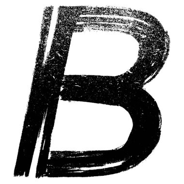 Yarı kuru fırça darbeleri. Sanat yazı tipi..