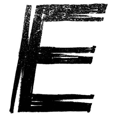 Yarı kuru fırça darbeleri. Sanat yazı tipi..