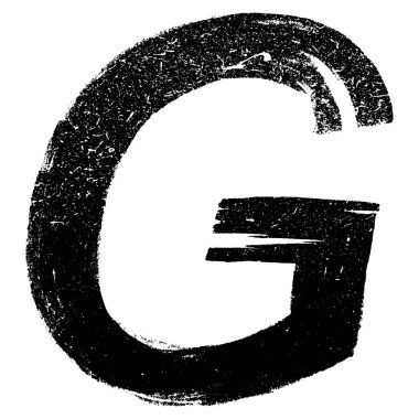 Yarı kuru fırça darbeleri. Sanat yazı tipi..