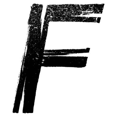 Yarı kuru fırça darbeleri. Sanat yazı tipi..