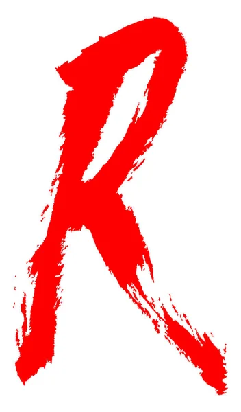 红色笔划字母 — 图库矢量图片