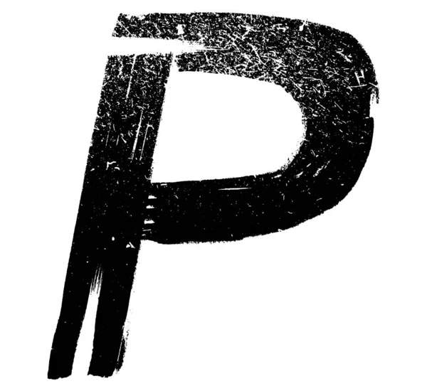 Напівсухий Шрифт Пензля Letter Art Font — стоковий вектор