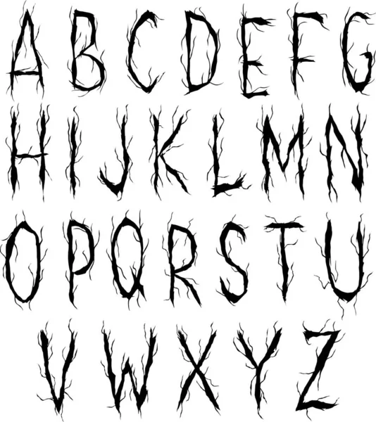 Alphabet Style Bande Métallique — Image vectorielle
