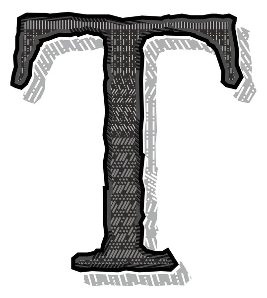 Vektor Geometrisch Gemusterte Schrift — Stockvektor