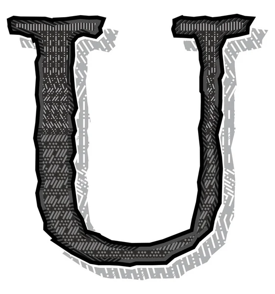 Vektor Geometrisch Gemusterte Schrift — Stockvektor