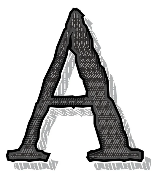 Lettres Vectorielles Motifs Géométriques Fonte Art — Image vectorielle