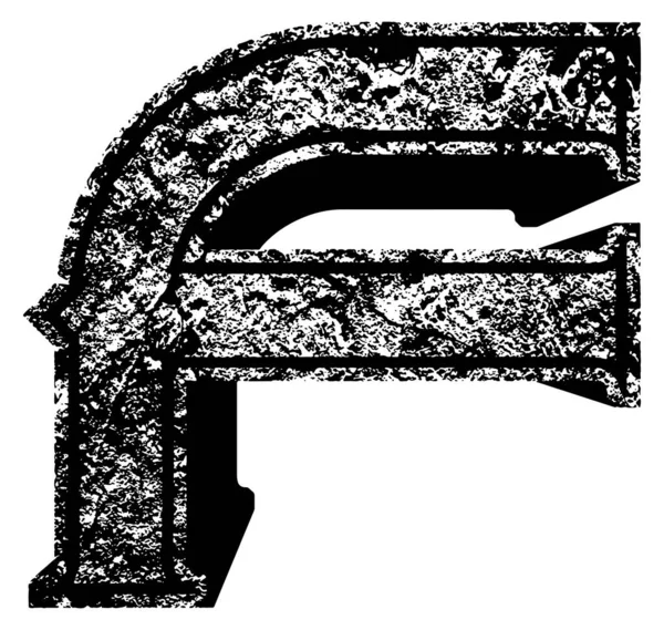 混凝土弧形字母 艺术字体 — 图库矢量图片