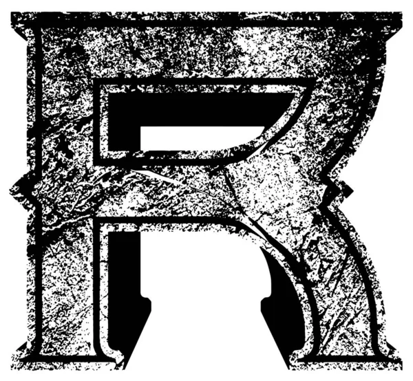 Concrete Arc Letter Art Lettertype — Stockvector