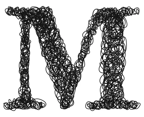 ボールペン Curls Vector Letter — ストックベクタ