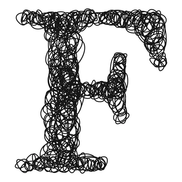 ボールペン Curls Vector Letter — ストックベクタ