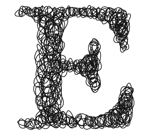 ボールペン Curls Vector Letter — ストックベクタ