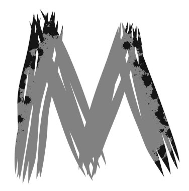 Vektör fırça darbeleri harfi.