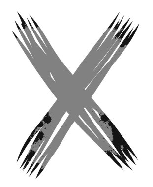 Vektör fırça darbeleri harfi.