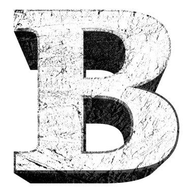 Somut vektör yazıtipi. Büyük harf.