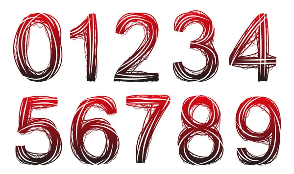 系带和分叉字体向量编号 — 图库矢量图片